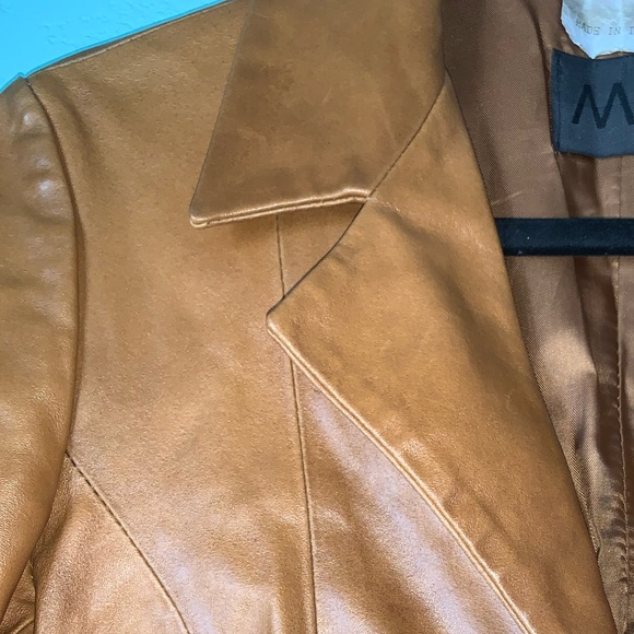 MK Maska Vintage Italian Leather Coat - Picture 7 of 11